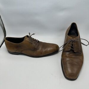 Hugo Boss Men's Brown Dress Shoes Size 9 US Derby Plain Toe